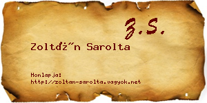 Zoltán Sarolta névjegykártya