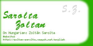 sarolta zoltan business card