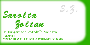 sarolta zoltan business card